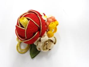 アンティーク　縮緬細工　髪飾り